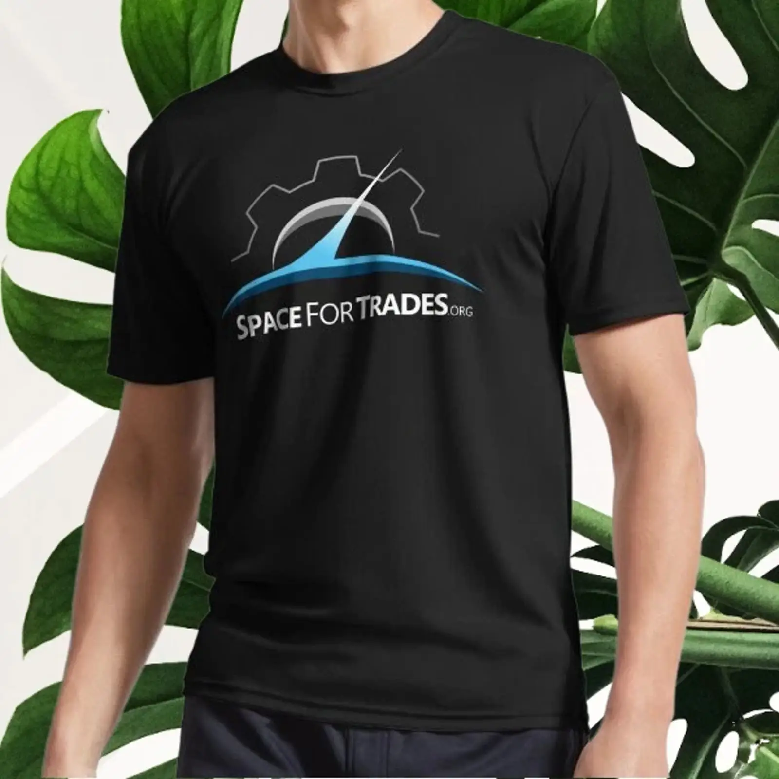 Vintage Fashion Org - Nowa koszulka SpaceForTrades z logo, zabawna,