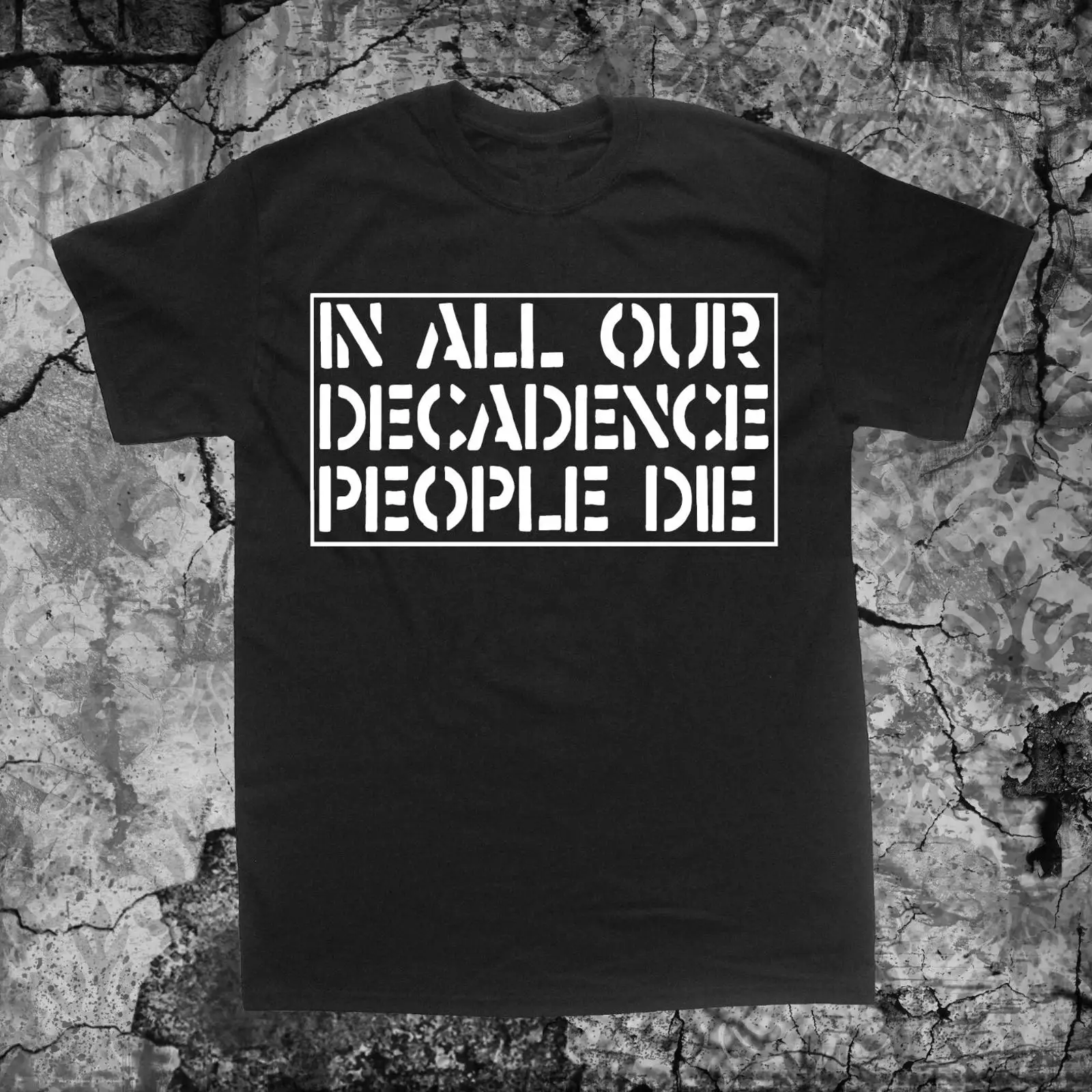 Vintage Fashion Victim - Koszulka Crass Decadence, nadruk, resztki, crack,