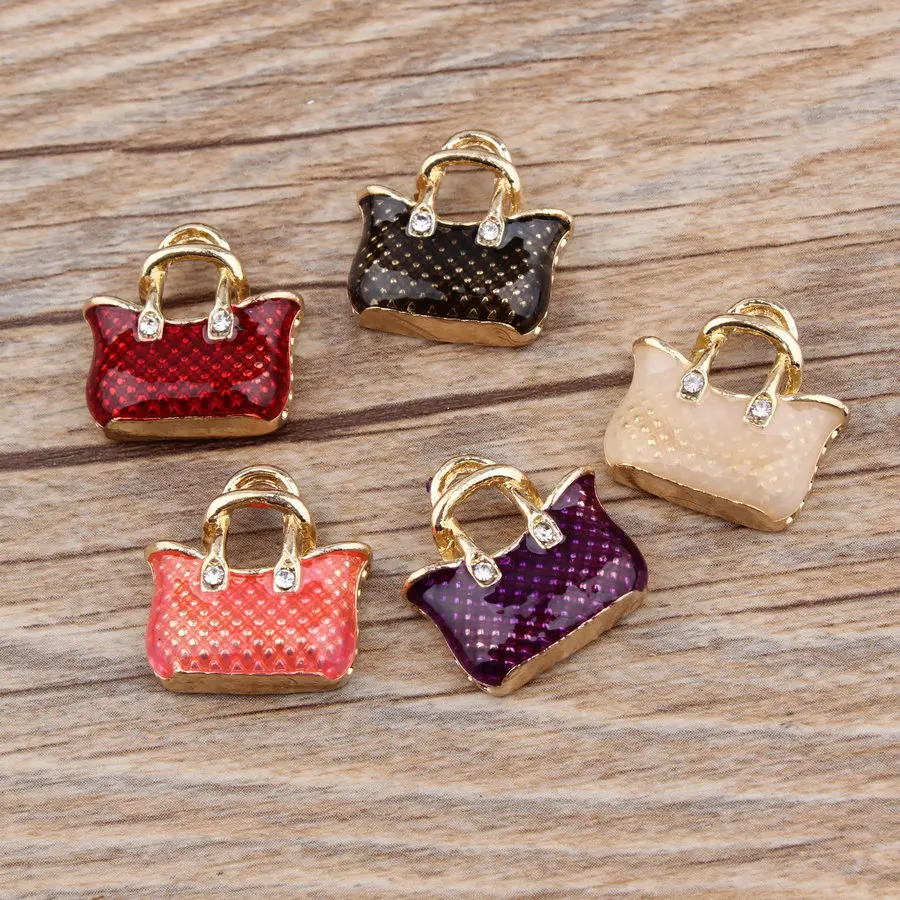 Vintage Fashion Wholesale - 10 szt. Metalowa emaliowana metalowa torebka