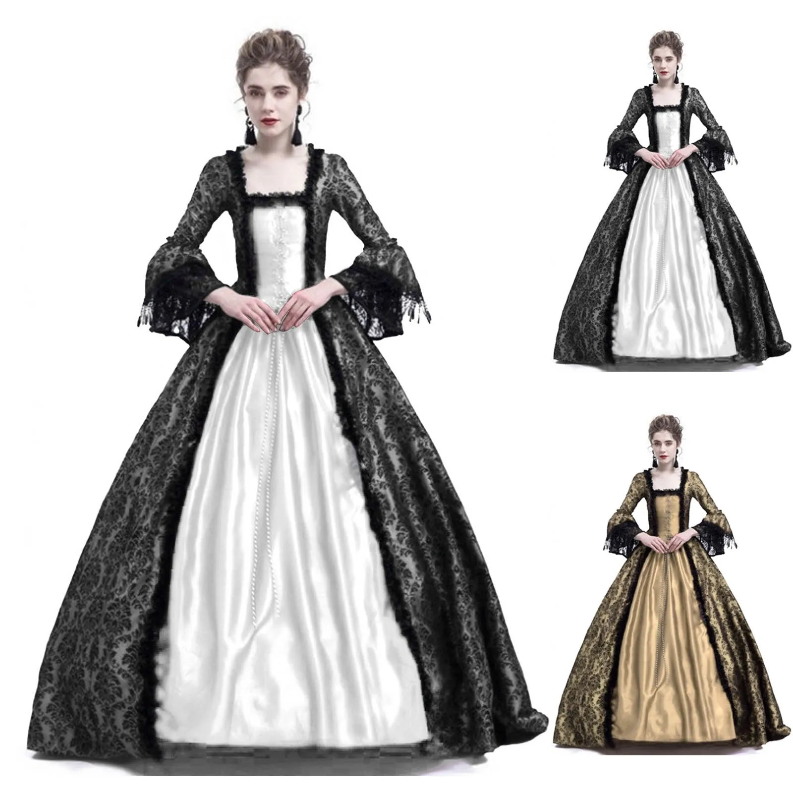 Vintage Fashion Dresses - Kostium na Halloween dla kobiet, koronkowa