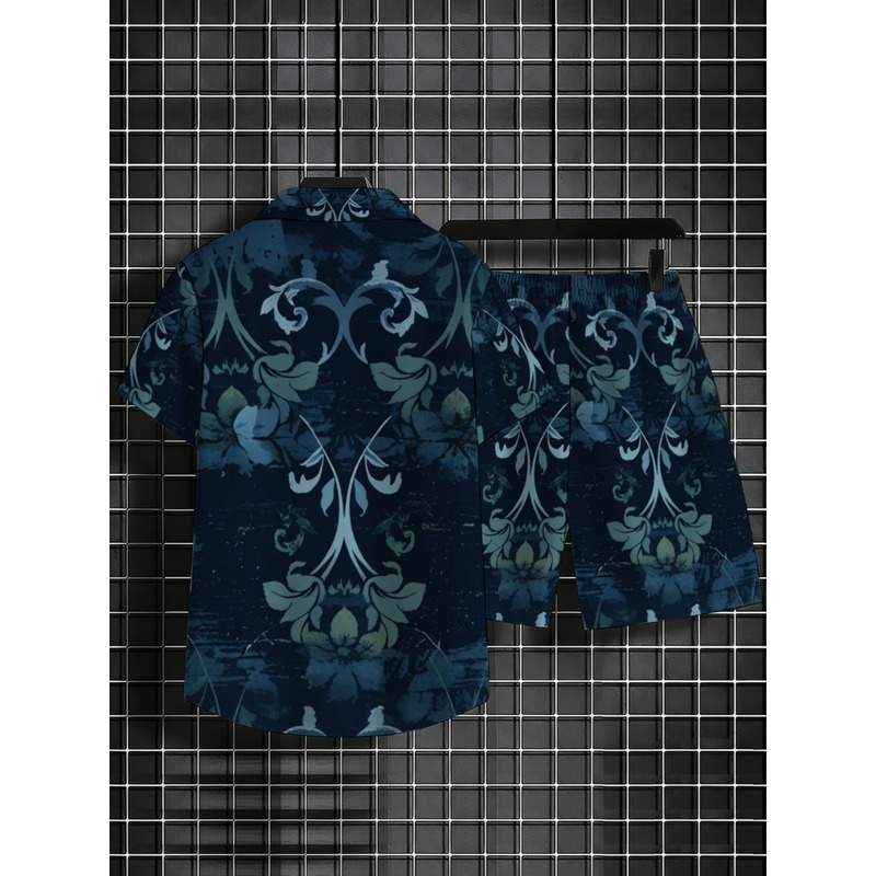 Granatowy męski zestaw: koszul – Printed Floral Shirt recenzja i cena