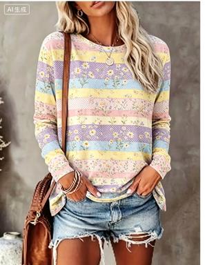 Damska koszulka z długim rękaw – Printed Floral Shirt recenzja i cena