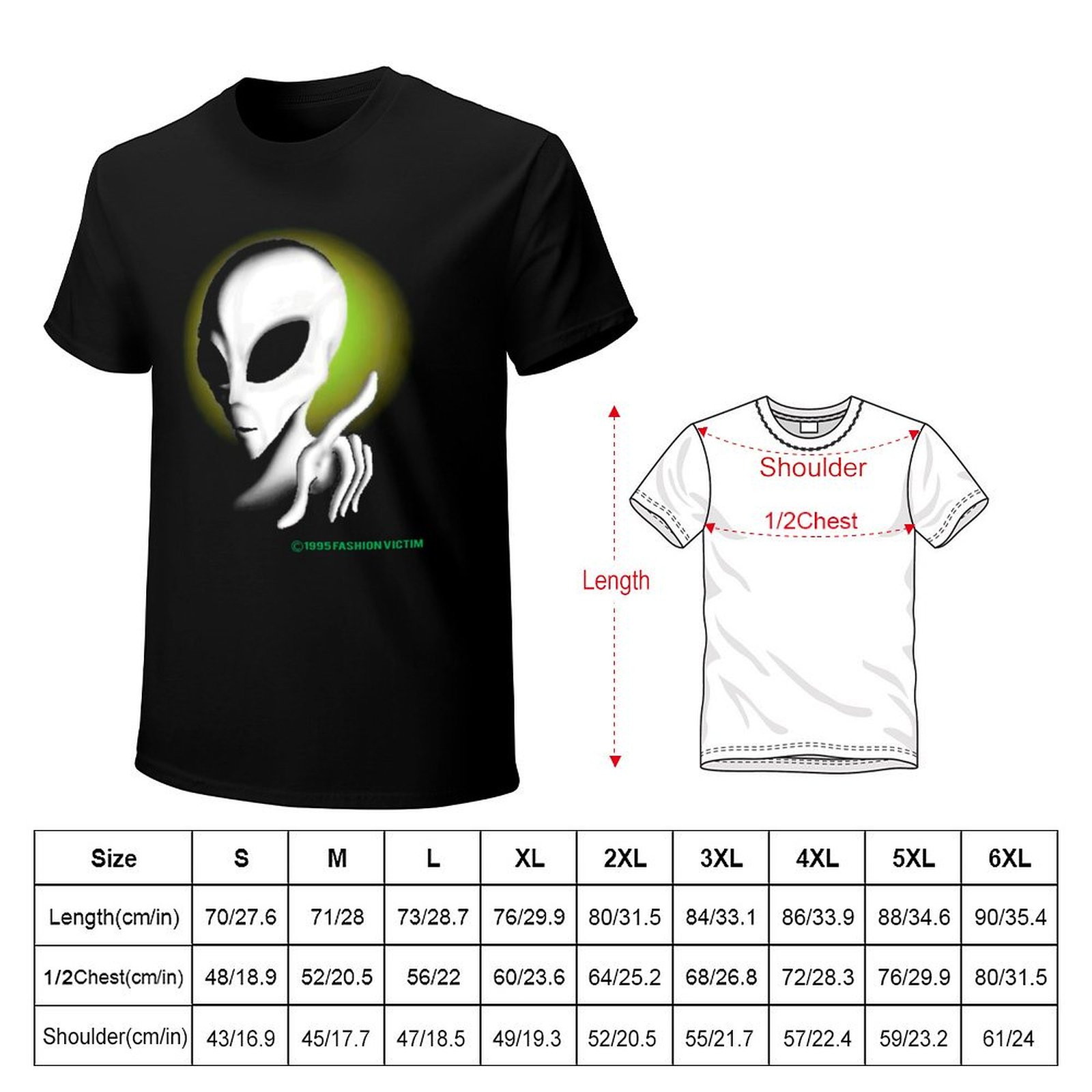 1995 ALIEN Vintage Koszulka Mę – Vintage Fashion Victim recenzja i cena