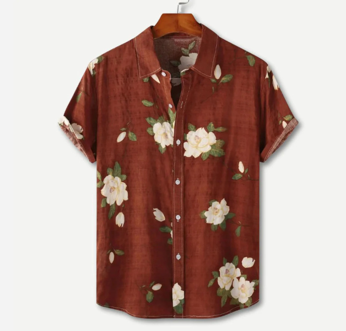 Koszula z nadrukiem w małych,  – Printed Floral Shirt recenzja i cena