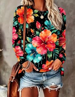 Damska koszulka z kwiatowym na – Printed Floral Shirt recenzja i cena