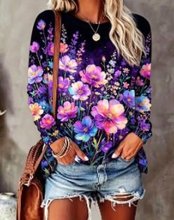 Damska koszulka z kwiatowym na – Printed Floral Shirt recenzja i cena