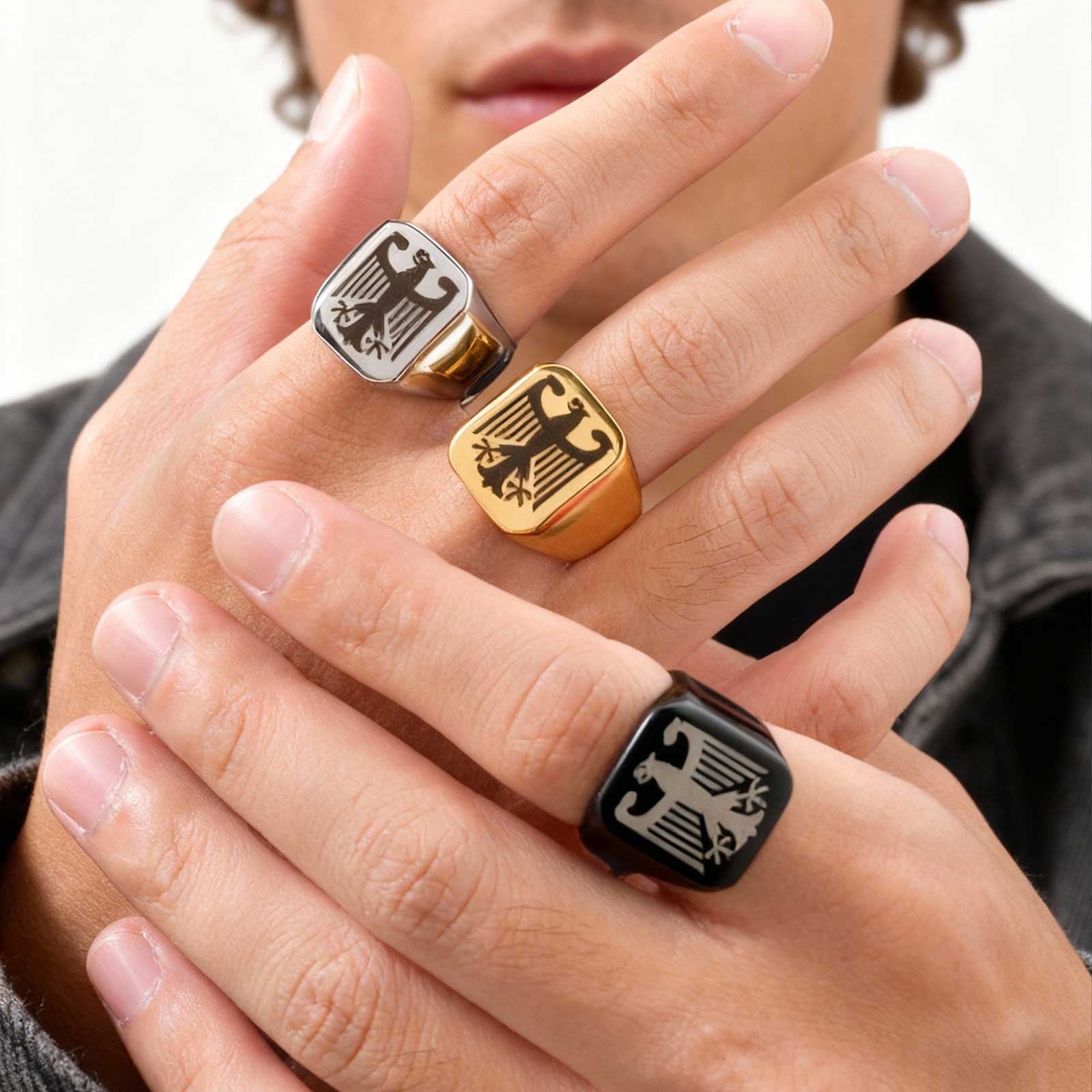Pierścień z orłem latającym, s – Vintage Fashion Names recenzja i cena