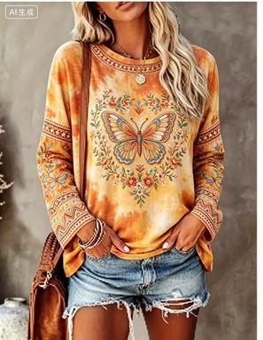 Damska koszulka z długim rękaw – Printed Floral Shirt recenzja i cena